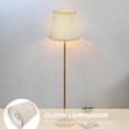 thumbnail image 4 of Eease Gray Pleated Cloth Lampshade for Table/Floor Lamps - Medium Size, 4 of 6