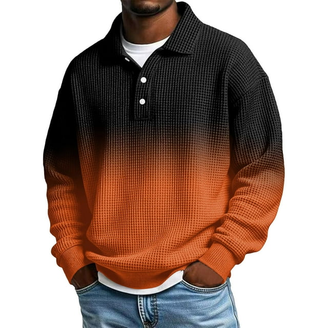 Adult Work Polo Shirts for Men Long Sleeve Button Tees Shirts Loose Fit Silver Shirts Men