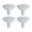 White, variant on kowaku 4 Pieces Kitchen Sink Tap Hole Cover Blanking Plug Practical Reusable Sealing Sink Tap Hole Plate for Hotel Washbasin Bathtub Argent