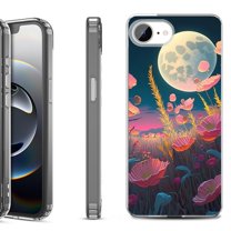 Shockproof Protective Phone Case for iPhone 16e, by OneToughShield - Moon Poppies