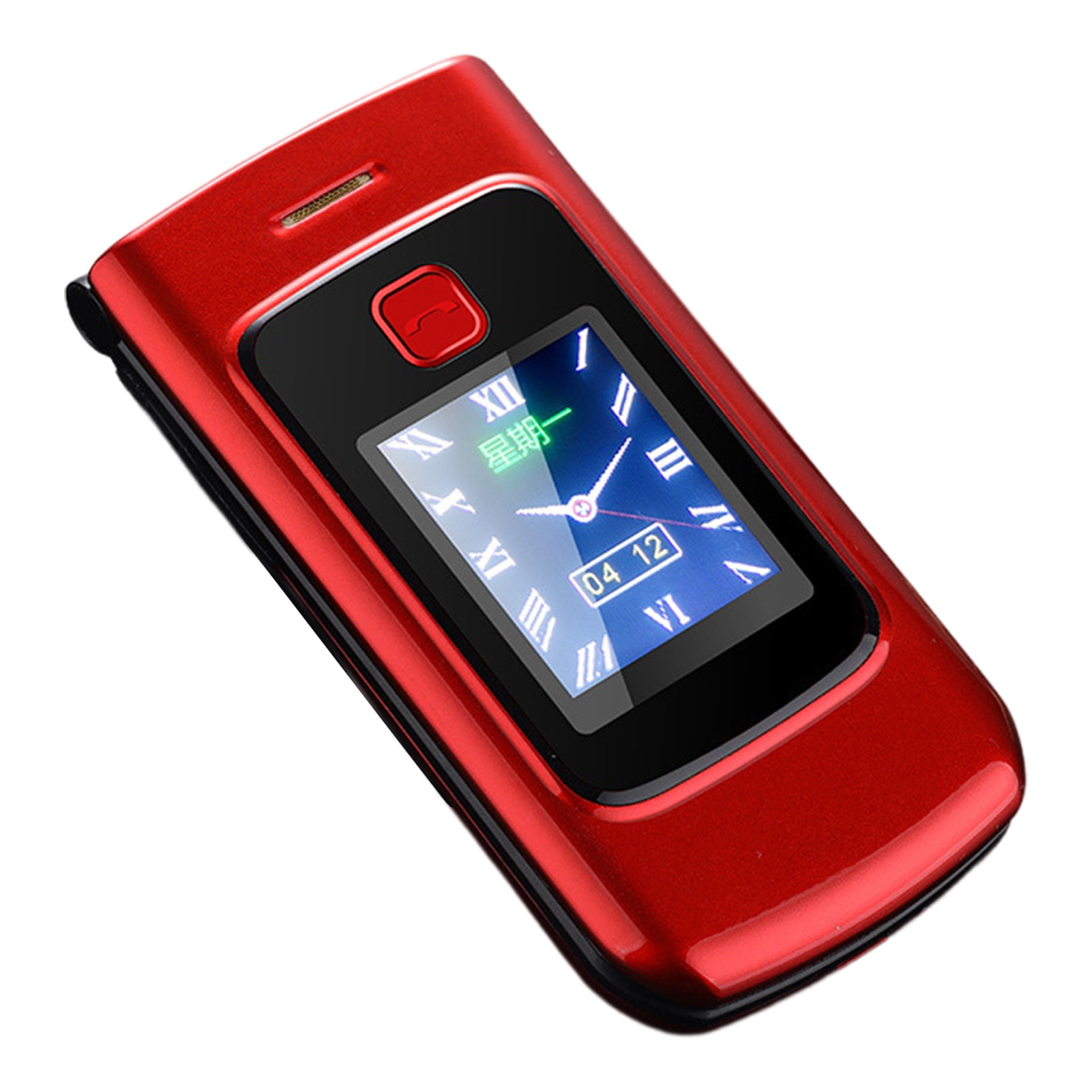 Xinyolin 1 Set K21 Mobile Phone Flip Celular Dual-SIM Dual Large Screen Super Loud Sound Long Standby Time Voice Broadcasting Elderly Mobile Phone Flip Phone