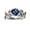 Dark Blue, variant on Women Ring Flowers Design All Match Accessories Fashion Sweet Rhinestone Wedding Ring for Party