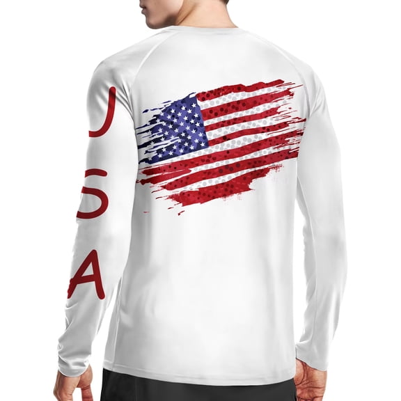 WELIGU Men's UPF 50 Sun Protection Shirt Long Sleeve SPF Fishing Outdoor UV Hiking Lightweight Shirts Guoqi-Long-S