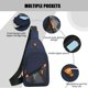 thumbnail image 5 of Riñonera bandolera | Bandolera bandolera multiusos para correr, hacer senderismo, montar en bicicleta, viajar | Correa ajustable, orificio para auriculares, cremallera reflectante | Tela Oxford |, 5 of 8