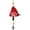 Red, variant on 1Pc Hand Painted Colorful Bird Song Bell Metal Wind Chimes, Outdoor Garden Hanging Wind Bell Decor