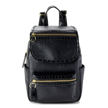 Time and Tru Women's Fallon Backpack, Black