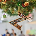 thumbnail image 1 of 2D Acrylic Christmas Double Print Pendant with English Letter Bookshelf Modeling for Festive, 1 of 5