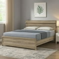 thumbnail image 6 of Tily Queen Size Bed w Panel Footboard- Natural Brown Wood Veneers, 6 of 6