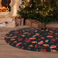thumbnail image 6 of Yiaed BBQ Print Christmas Tree Skirt , Tree SkirtsTree Mat for Christmas Winter Holiday Indoor Decorations-48", 6 of 7