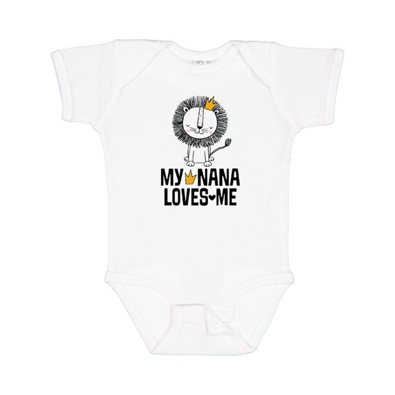 Inktastic My Nana Loves Me Grandson Lion Boys Baby Bodysuit