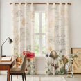 thumbnail image 3 of Mushrooms Kitchen Curtains Window Panels, Spring Floral Farmhouse Botanical Insulated Window Treatment Curtain, Grommet Curtains for Bedroom/Living Room/Bathroom, 2 Piece 42"Wx84"L, 3 of 8