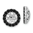 thumbnail image 3 of Auriga Fine Jewelry 14K White Gold Black Diamond Earring Jackets for Women, 3 of 4