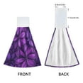 thumbnail image 4 of 2 Bathroom Towels Kitchen Towels 18.2x14In Velcro Hand Wipes Dish Cloths & Dish Towels Washroom Towels Face Towel Hand Wipes Large Purple Flower Pattern, 4 of 7