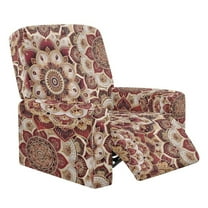 Kuiaobaty Mandala Flower Print Reclining Slipcover Breathable Recliner Chair Cover Durable Reclining Sofa Slipcover Washable Recliner Couch Cover with Pocket for Living Room