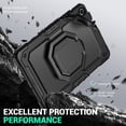 thumbnail image 5 of Case for Samsung Galaxy Tab A9+ Plus 2023 11 inch, 360 Rotating Stand Handle Shoulder Strap Heavy Duty Shockproof Cover, Black, 5 of 7