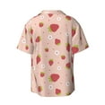 thumbnail image 4 of Goofa Strawberries Printed Men's Casual Short-sleeved Shirt,Lightweight Breathable Button-down,Summer Casual men's top,Versatile Fashion shirt-X-Large, 4 of 7