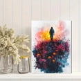thumbnail image 2 of Qisvanset 12x16 Inch Easter Resurrection Canvas Wall Art, Jesus Watercolor Religious Quote Home Holiday Decor, 2 of 8