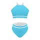 thumbnail image 5 of Traje de Baño de 2 Piezas para las Mujeres Hawaiana Estampado Tropical Cami Bra con Volantes, Juegos de Baño de Ropa de Playa para la Piscina Y el Mar, 5 of 7