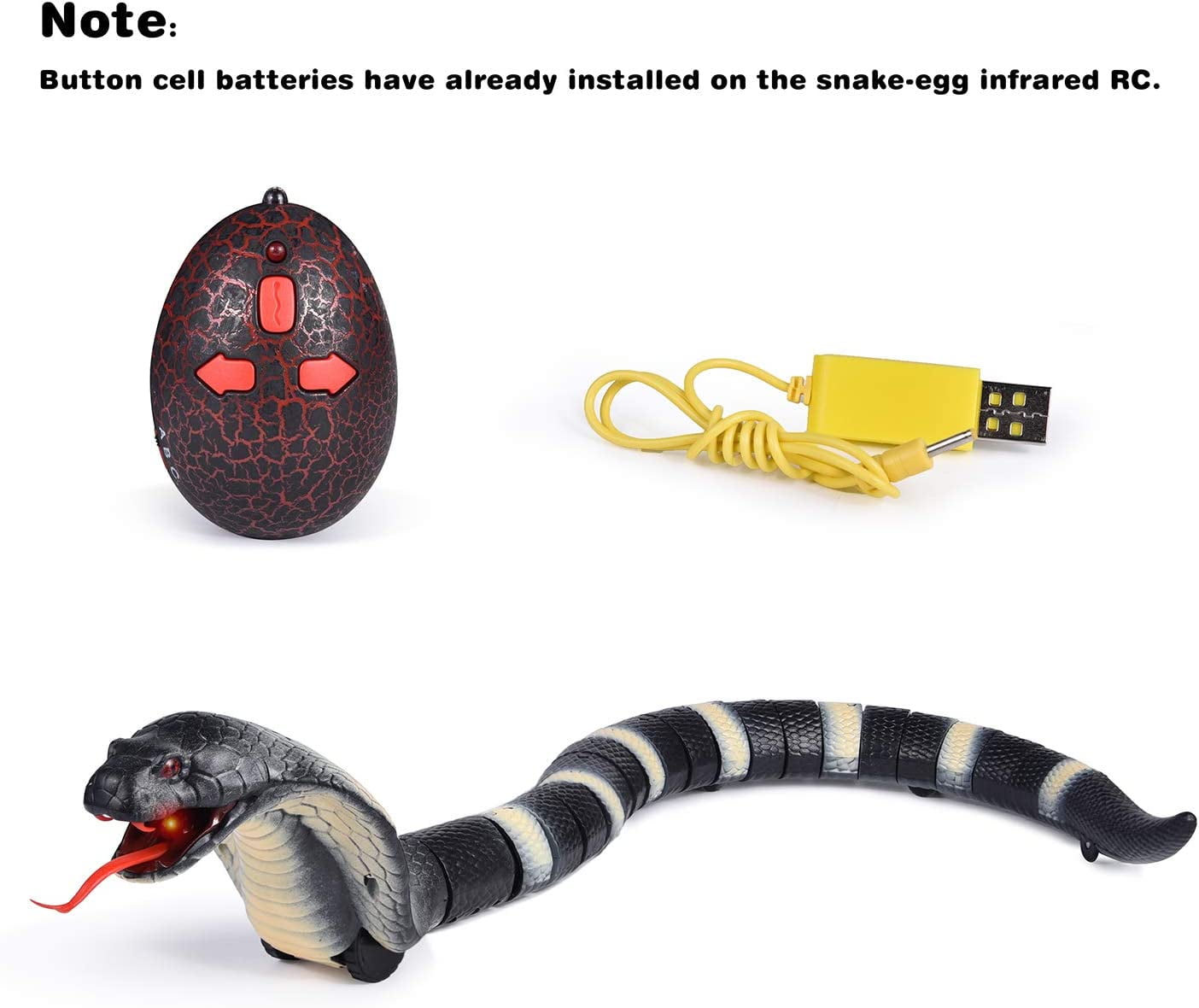 15€10 sur Rc Réaliste Serpent Toy 77Cm Long Rechargeable Télécommande Réel  Looking Beige Beige PT029 - Robot éducatif - Achat & prix