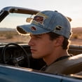 thumbnail image 5 of ZROVA Vintage USA 250th Anniversary Hats 3 Pack - 1776-2026 Distressed Baseball Caps with Embroidered Flag, Washed Denim Dad Hats, 5 of 8
