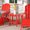 Red, variant on Costaelm Adirondack Outdoor Side Table, All Weather HDPE Patio End Table for Portside, Red