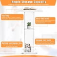 thumbnail image 5 of Vakiorn 45inch Transparent Acrylic Podium Stand Church Pulpit with 2 Storage Shelves for Classroom Conference Wedding, 5 of 6