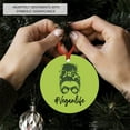 thumbnail image 2 of Funny Vegan Ornament #Veganlife Metal Christmas Tree Decoration, Perfect Gag Gift for Vegans, 2 of 4
