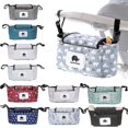 thumbnail image 1 of Bolsa organizadora para cochecito de bebé, bolsa de pañales de mamá con gancho para cochecito de bebé, impermeable, accesorios para cochecito de gran capacidad, pañal de viaje, 1 of 5