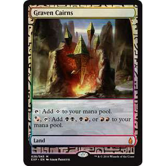 MtG Battle for Zendikar Mythic Rare Graven Cairns (Zendikar Expedition)