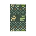 thumbnail image 1 of YFYANG Absorbent Towel, Soft Skin-Friendly Green Santa's Deer Washcloth Bath Towel, Suitable for All Skin, 27.5 x 16-inch, 1 of 7