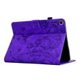 thumbnail image 6 of ELEHOLD Case For iPad mini6/mini2024 Embossed Flowers and Birds Leather Tablet Case, Slim Back Smart Cover, Full Body Protection, Kickstand,with Card Pocket, Purple, 6 of 10