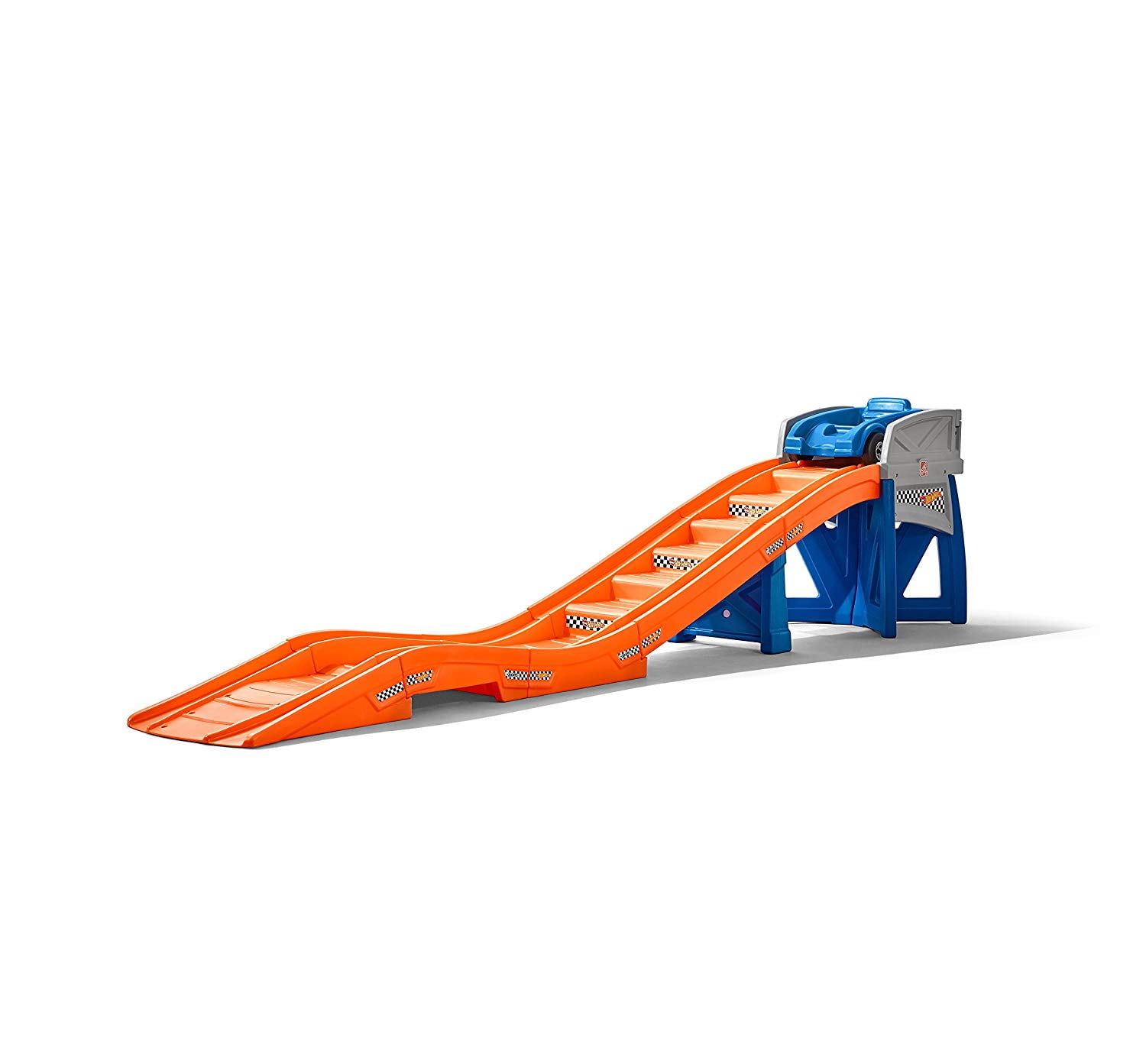 Step2 Brandclub Step2 Hot Wheels Extreme Thrill Roller Coaster for Kids Durable Outdoor Roller Slide Track Ride On Car Toy Multicolor