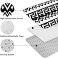 thumbnail image 5 of Black and White Zigzag Pattern Bathroom Rugs Sets 3 Piece,Toilet Cover Set,Absorbent Non Slip Bathroom Mats Sets with U-Shaped Contour Rug Toilet Rug Set, 5 of 5