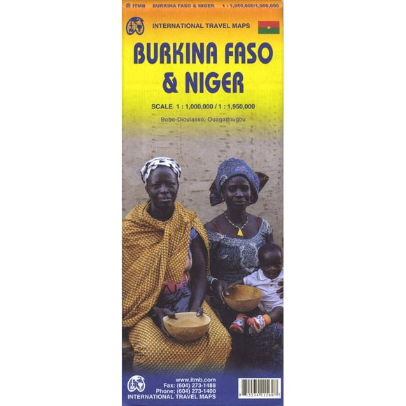 Carte de Voyage Burkina Faso & Niger 1:1 000 000/1 950 000