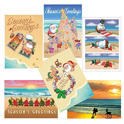 Beach Christmas Card Variety Pack 18 Cards Envelopes 6 Designs 3 Cards Per Design Assortment 3 Walmart Com Beach Christmas Card Variety Pack 18 Cards Envelopes 6 Designs 3 Cards Per Design Assortment 3 Walmart Com