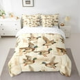 thumbnail image 2 of Homewish Brown Mallard Duck 7-Piece Twin Bedding Sets,Country Farmhouse Lodge Bedding Comforter Set,Rustic Flying Animal Sheet Sets For Boyskids,Luxury Bedroom Decor Reversible, 2 of 8