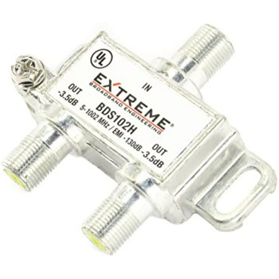 Extreme/Amphenol 2-Way Universal Digital 1Ghz High Performance Coaxial Cable Splitter BDS102H
