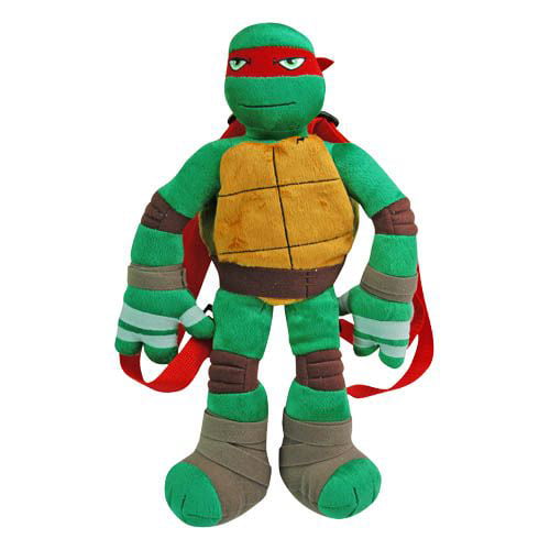Teenage Mutant Ninja Turtles TMNT 14" Plush School Kids Backpack Raphael Stuffed for sale online 
