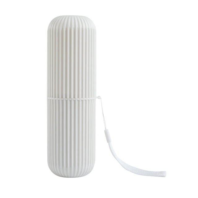 GOOHOCHY 1 caja de almacenamiento de cepillos de dientes de viaje, contenedor portátil para cepillos de dientes, vaso creativo para lavarse en pareja, elegante vaso para cepillarse los dientes para