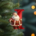 thumbnail image 5 of Dmlowu 26 Letter Christmas Ornaments with Santa - Exquisite Christmas Tree Ornaments for Xmas Tree, Personalized Hanging Christmas Tree Decorations Pendant for Holiday Party, 5 of 6