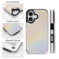 thumbnail image 3 of Wallet Case For Apple iPhone Air / 17 Pro / 17 Pro Max Series with Card Holder, PU Leather Kickstand Card Slots Screen Protector Included For iPhone 17 Series, Pastel Gradient Glow, 3 of 3