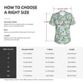 thumbnail image 4 of Yiaed Cute Floral Frog Print Women's T Shirt V-Neck Short Sleeve Shirt Casual Breathable Tee Summer Tops-Large, 4 of 5
