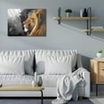 thumbnail image 3 of Black and White Lion of Judah Wall Art Lion Canvas Print Christian Lion and God Wall Decor Picture Wall Religious Painting Framed Art for Bedroom Living Room (18×12inch-No Framed), 3 of 5