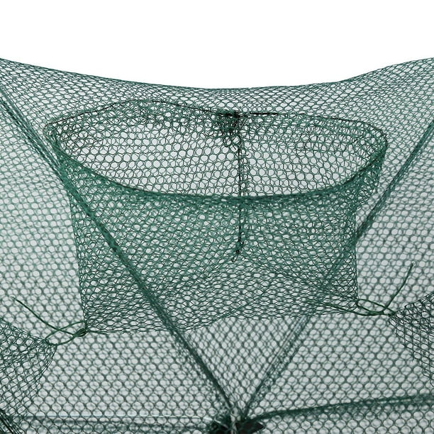 Fish Trap Cast Nylon Foldable Fishing Net Trap Fishing Pot Shrimp Cage 6  Holes Automatic Fishing Net
