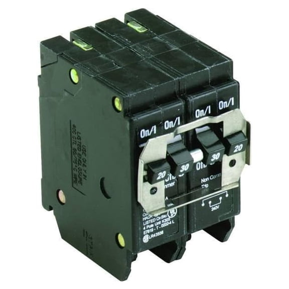 BQ220230 for Eaton Br 1-20 Amp 2 Pole and 1-30 Amp 2 Pole Bq Quad Circuit Breaker Part#281691