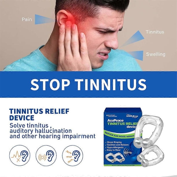 2PCS Portable Tinnitus Magnetic Ear Clip Anti Tinnitus Ear Cuff Ear Ringing Stopper Calming Ears Tool Tinnitus Ear Set Ears pressure