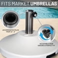 thumbnail image 6 of US Weight Premium 50 Pound Prefilled Umbrella Base for Patio Table - White, 6 of 6