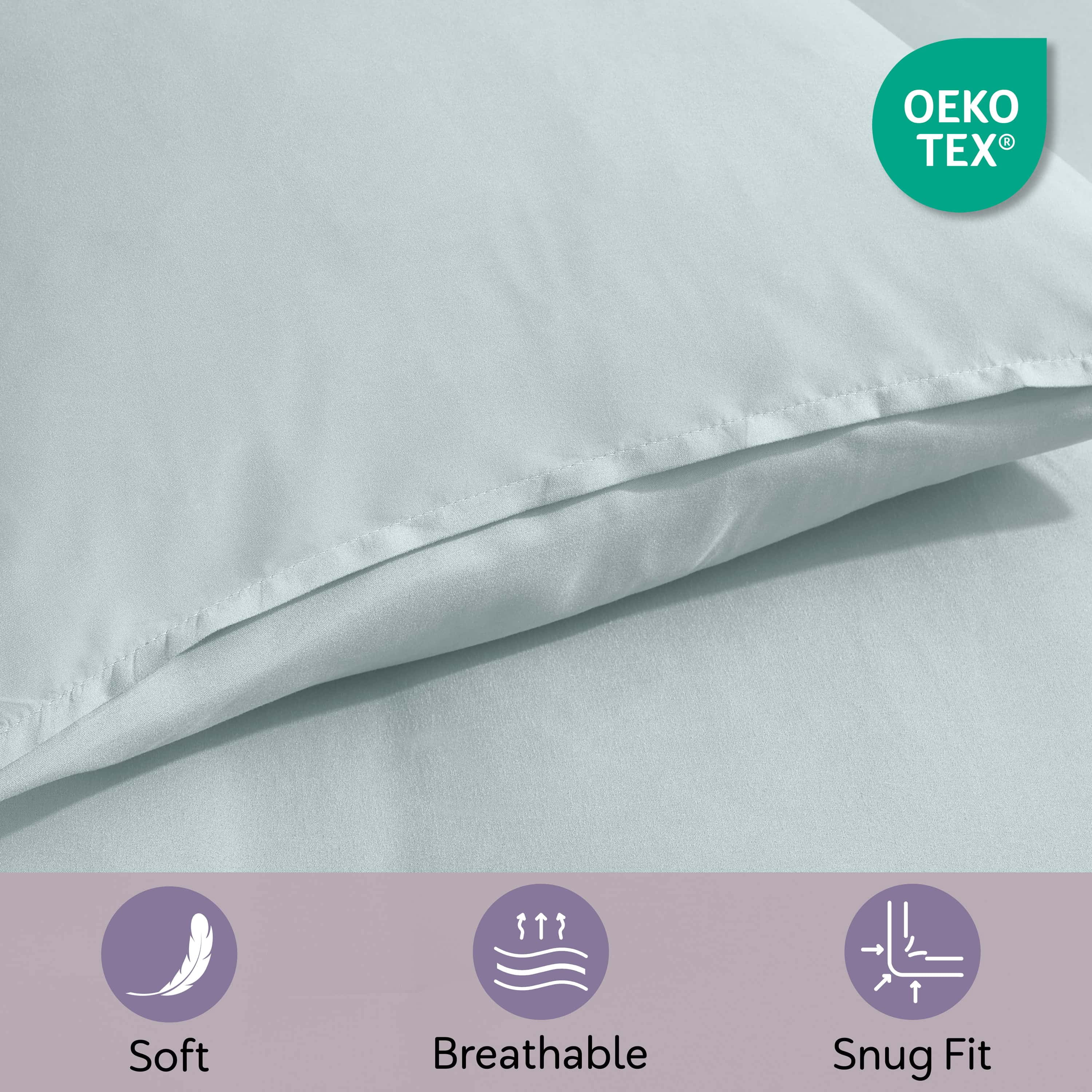 LammaLoe Full Comforter Set, 7 Piece Bed in a Bag, Ultra Soft Bedding Comforter Set with Sheets, All Season Bed Set, Light Baby Blue