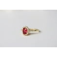 thumbnail image 2 of Hitanshu Jewels Oval Cut Red Cubic Zirconia Womens Wedding Band Ring 14K Yellow Gold Finish, 2 of 6