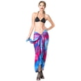 thumbnail image 2 of HAPPY BAY Women's Bikini Beach Wrap Swim Cover up Swimwear Bathing suit Summer Wraps Swimsuit Beachwear Sarong Coverups Skirts for Women One Size Royal, Tie Dye, 2 of 5